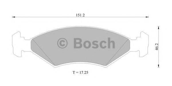 BOSCH 0986505616 Комплект гальмівних колодок, дискове гальмо