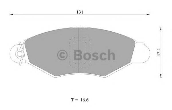 BOSCH 0986AB1055 Комплект гальмівних колодок, дискове гальмо