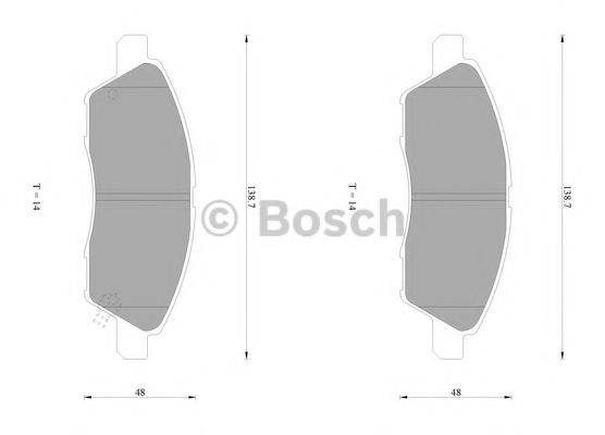 BOSCH 0986AB1071 Комплект гальмівних колодок, дискове гальмо