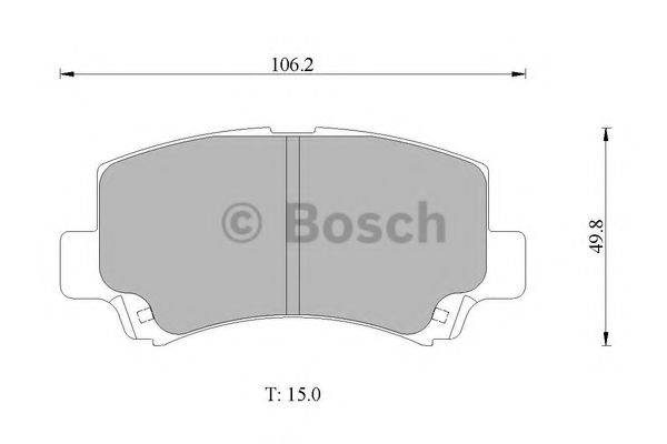 BOSCH 0986AB1460 Комплект гальмівних колодок, дискове гальмо