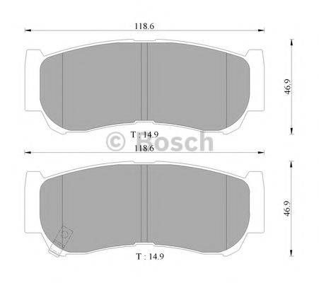 BOSCH BP3074 Комплект гальмівних колодок, дискове гальмо