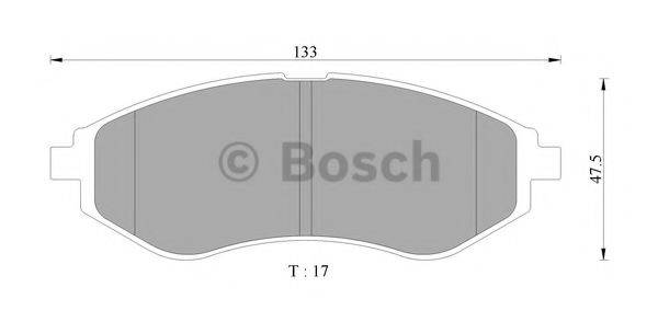 BOSCH BP9104 Комплект гальмівних колодок, дискове гальмо