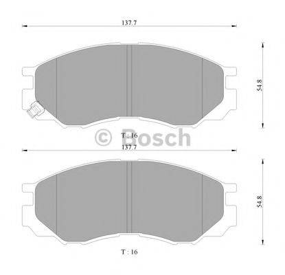BOSCH 0986AB9112 Комплект гальмівних колодок, дискове гальмо