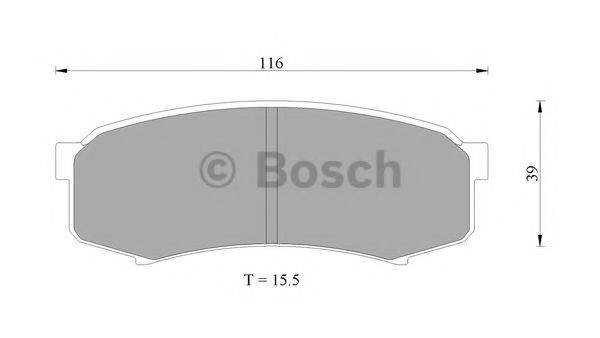 BOSCH 0986AB9172 Комплект гальмівних колодок, дискове гальмо