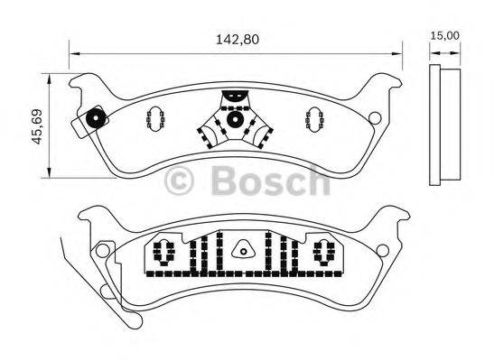BOSCH BB 0561 Комплект гальмівних колодок, дискове гальмо