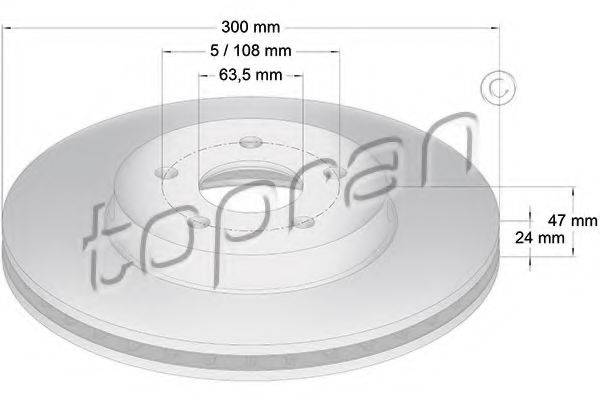 TOPRAN 301956 гальмівний диск