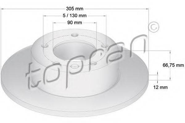 TOPRAN 207071 гальмівний диск
