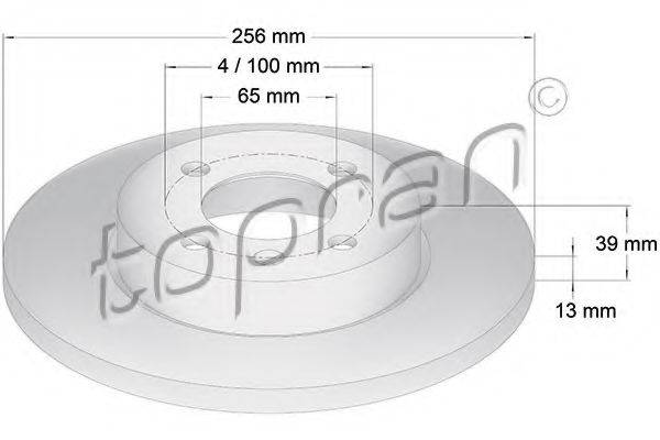 TOPRAN 103525 гальмівний диск