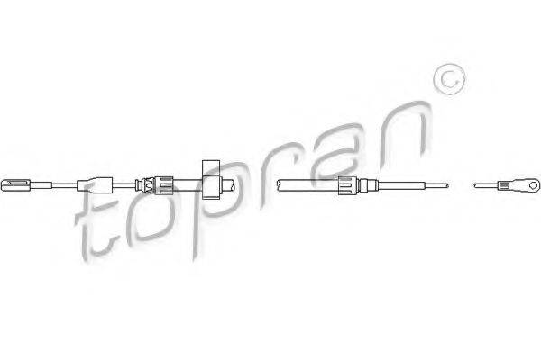 TOPRAN 112145 Трос, гальмівний механізм робочої гальмівної системи