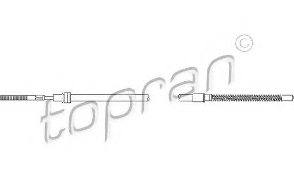 TOPRAN 104022 Трос, стоянкова гальмівна система