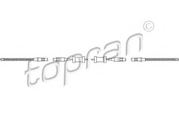 TOPRAN 104161 Трос, стоянкова гальмівна система