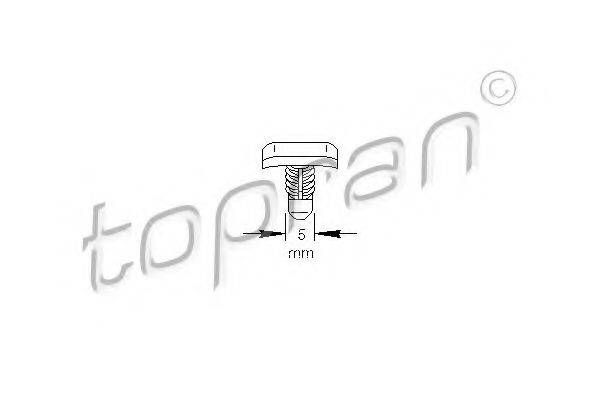 TOPRAN 103307 Затискач, молдинг / захисна накладка