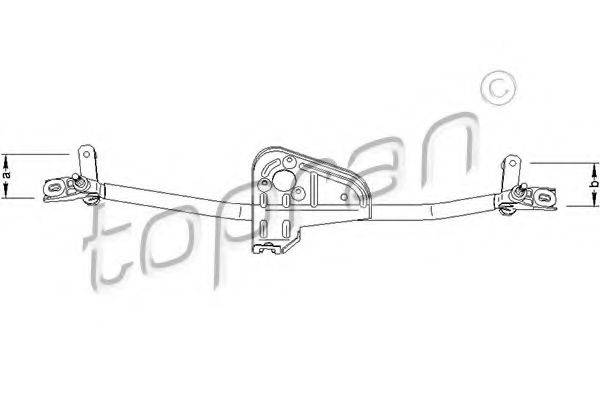 VW 3B1 955 603C Система тяг та важелів приводу склоочисника