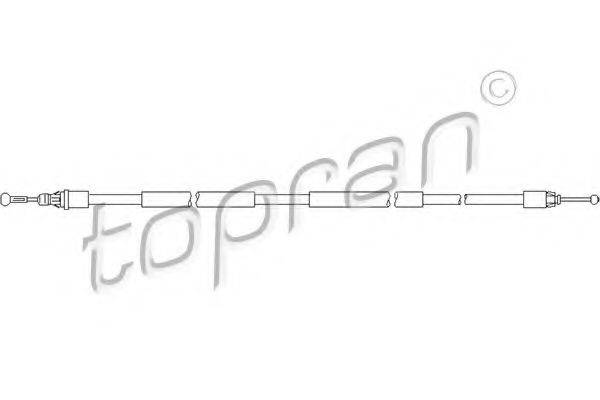 TOPRAN 207387 Трос, стоянкова гальмівна система
