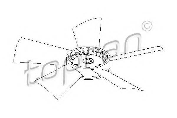 TOPRAN 401191 Крильчатка вентилятора, охолодження двигуна