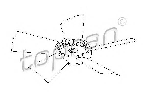 TOPRAN 401469 Крильчатка вентилятора, охолодження двигуна