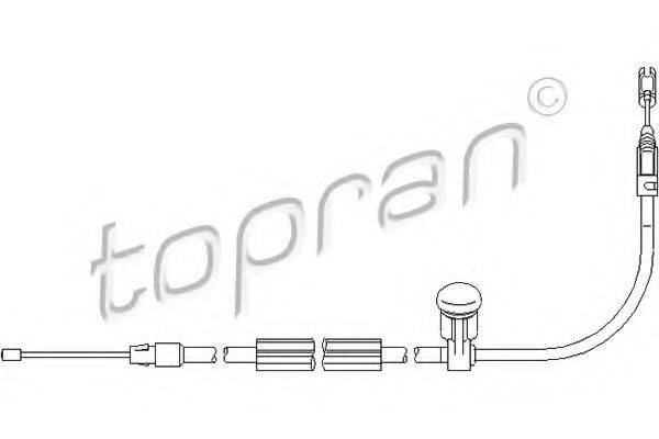 TOPRAN 401909 Трос, гальмівний механізм робочої гальмівної системи
