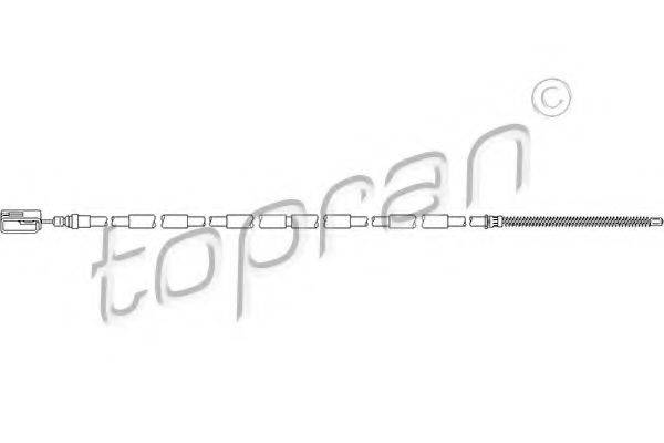 TOPRAN 721640 Трос, стоянкова гальмівна система