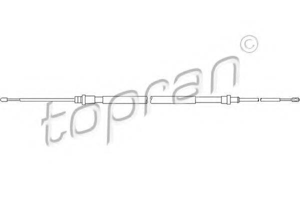TOPRAN 721670 Трос, стоянкова гальмівна система