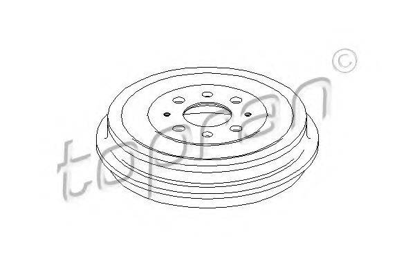 TOPRAN 207657 Гальмівний барабан