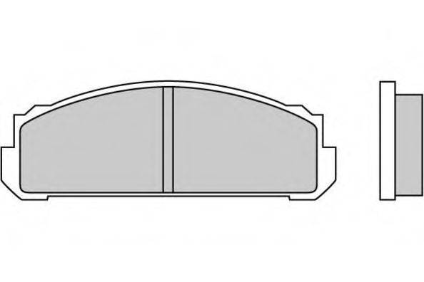 E.T.F. 120076 Комплект гальмівних колодок, дискове гальмо