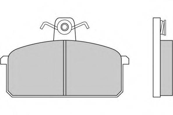 E.T.F. 21418 Комплект гальмівних колодок, дискове гальмо