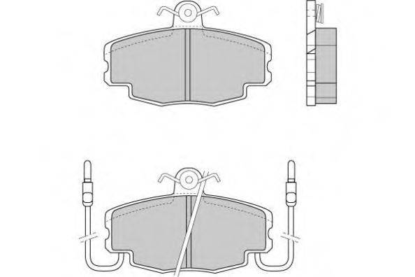 E.T.F. 20516 Комплект гальмівних колодок, дискове гальмо