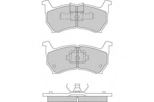 E.T.F. 120253 Комплект гальмівних колодок, дискове гальмо