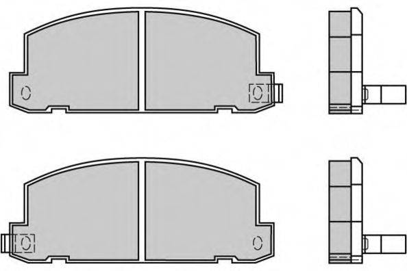 E.T.F. 20880 Комплект гальмівних колодок, дискове гальмо