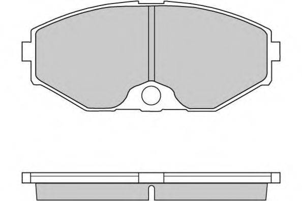 E.T.F. 120722 Комплект гальмівних колодок, дискове гальмо