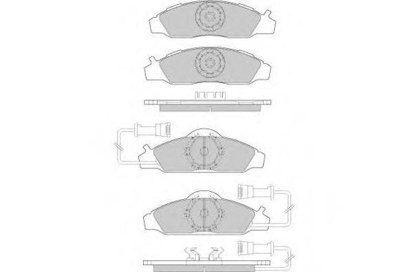 E.T.F. 120955 Комплект гальмівних колодок, дискове гальмо