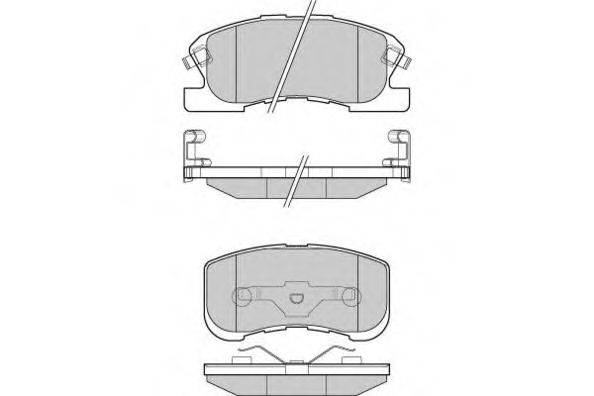 E.T.F. 121018 Комплект гальмівних колодок, дискове гальмо