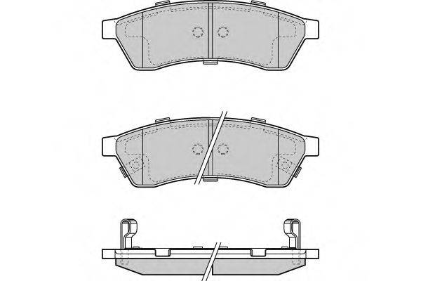 E.T.F. 24744 Комплект гальмівних колодок, дискове гальмо