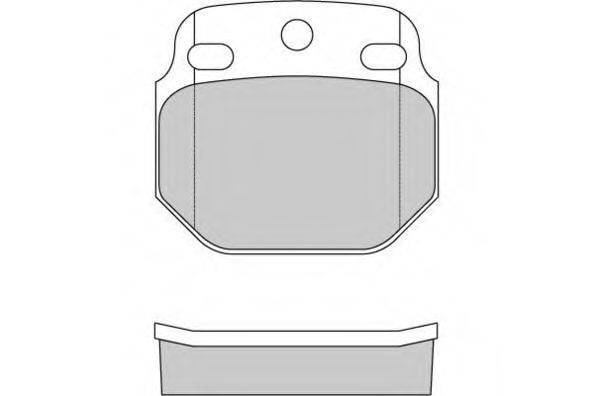E.T.F. 125244 Комплект гальмівних колодок, дискове гальмо