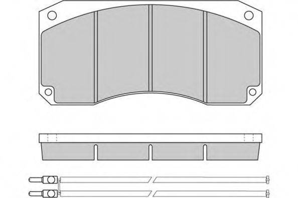 E.T.F. 29043 Комплект гальмівних колодок, дискове гальмо