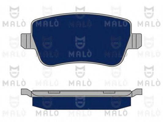 MALO 1050187 Комплект гальмівних колодок, дискове гальмо