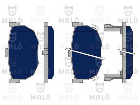 MALO 1050370 Комплект гальмівних колодок, дискове гальмо