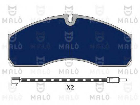 MALO 1050617 Комплект гальмівних колодок, дискове гальмо