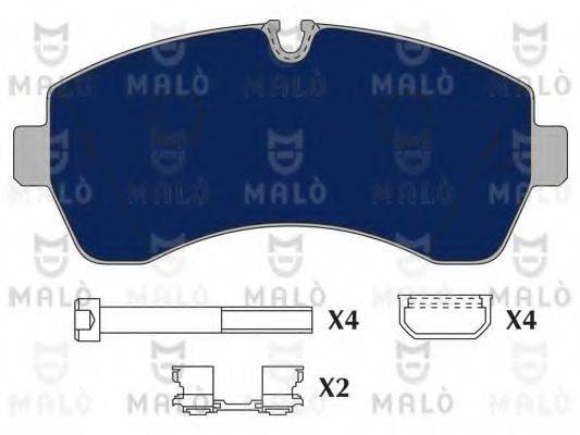 MALO 1050619 Комплект гальмівних колодок, дискове гальмо