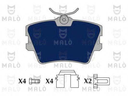 MALO 1050763 Комплект гальмівних колодок, дискове гальмо
