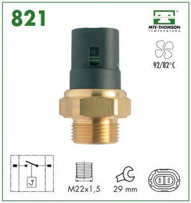 MTE-THOMSON 821 Термивимикач, вентилятор радіатора
