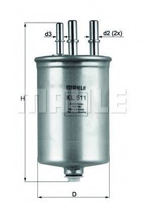 KNECHT KL511 Паливний фільтр
