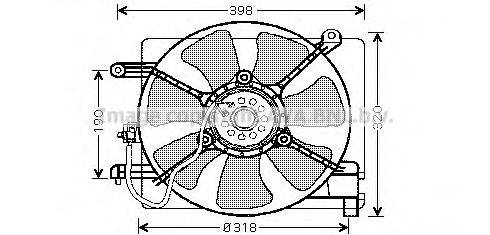 PRASCO DW7502 Вентилятор, охолодження двигуна