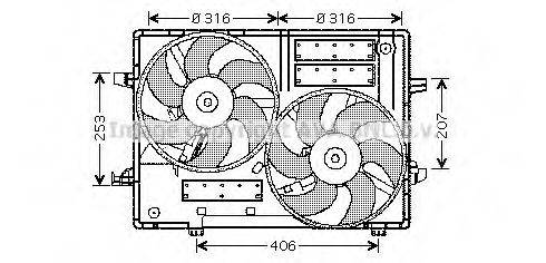 PRASCO JR7501 Вентилятор, охолодження двигуна