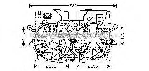 PRASCO MZ7533 Вентилятор, охолодження двигуна