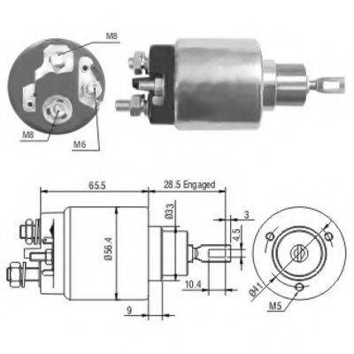 HOFFER 6646072 Тягове реле, стартер