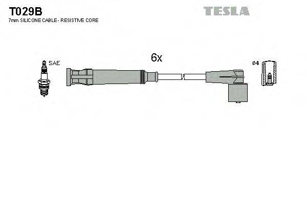 TESLA T029B Комплект дротів запалювання