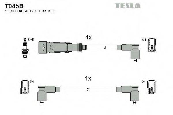 TESLA T045B Комплект дротів запалювання
