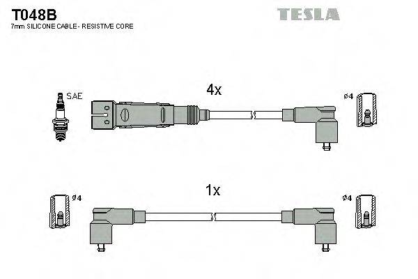 TESLA T048B Комплект дротів запалювання
