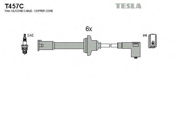 TESLA T457C Комплект дротів запалювання